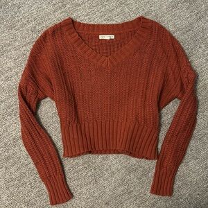 Orange cropped sweater